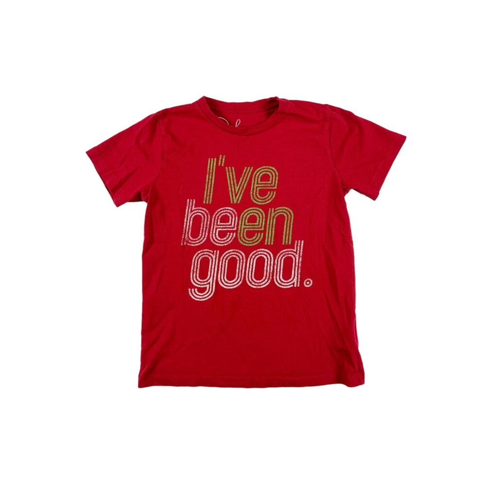 Peek I’ve Been Good Christmas Tee Red Size 8